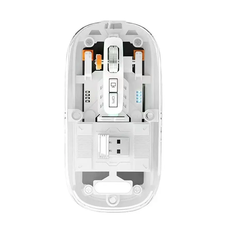 Pc Power PGM-P4 RGB Wireless (Dual Mode) White Transparent Mouse.webp