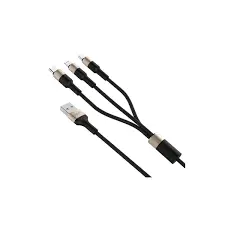 HAVIT H691 1.2 M 2.0A 3-in-1 Micro Android Lightning Iphone And Type-c Data And Charging Cable