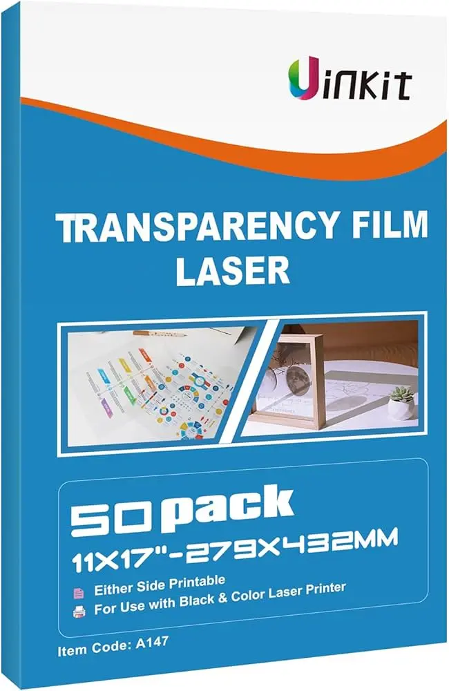 LASER PRINTER FILM CLEAR SINGLE MATTE PAPER