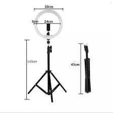 12 INCH (M320) BLACK STUDIO PHOTOGRAPHY PHOTO RING LIGHT TRIPOD WITH STAND