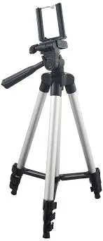 Tripod 3110A Camera And Mobile Stand -Silver And Black 