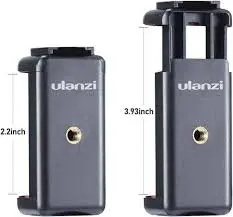 Ulanzi ST-07 Cold Shoe Phone Clip with Extendable StickTripod 1/4 Screw Phone Holder To Microphonefor Vlogging
