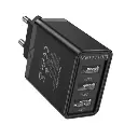 VENTION FEAB0-EU 3-port USB(A+A+A) Wall Charger EU-Plug Black