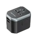 VENTION FJCB0 3-Port USB (C + A + A) Universal Travel Adapter (20W/18W/18W) Black