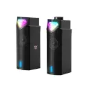 Onikuma L1 RGB Computer Speaker Portable Sound Box with Inside Microphone, Home Office Use with Clear Sound Black
