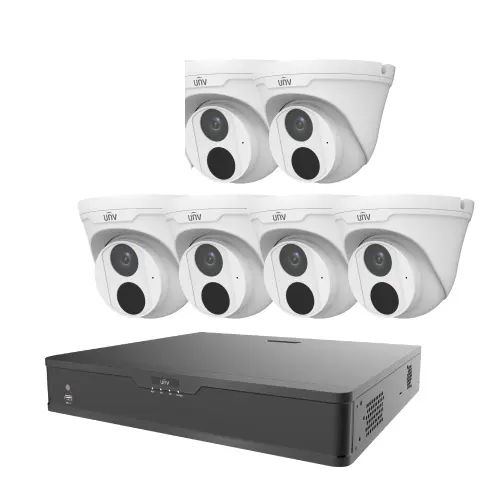 Uniview 8-Chanel XVR 6 Unit 2MP CC Camera Package Without Monitor  