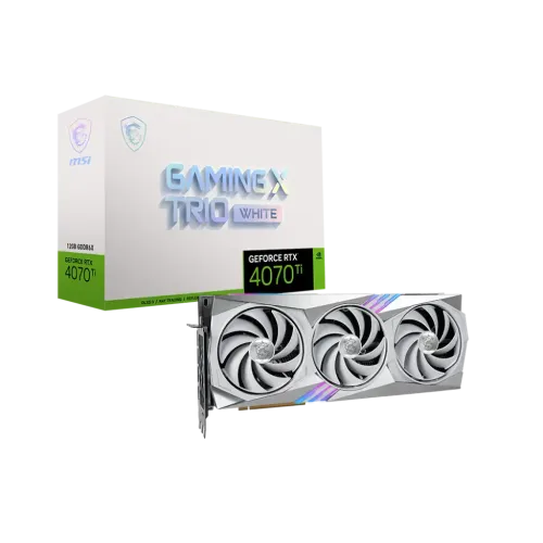 MSI GeForce RTX 4070 Ti GAMING X TRIO WHITE 12GB GDDR6X Graphics Card