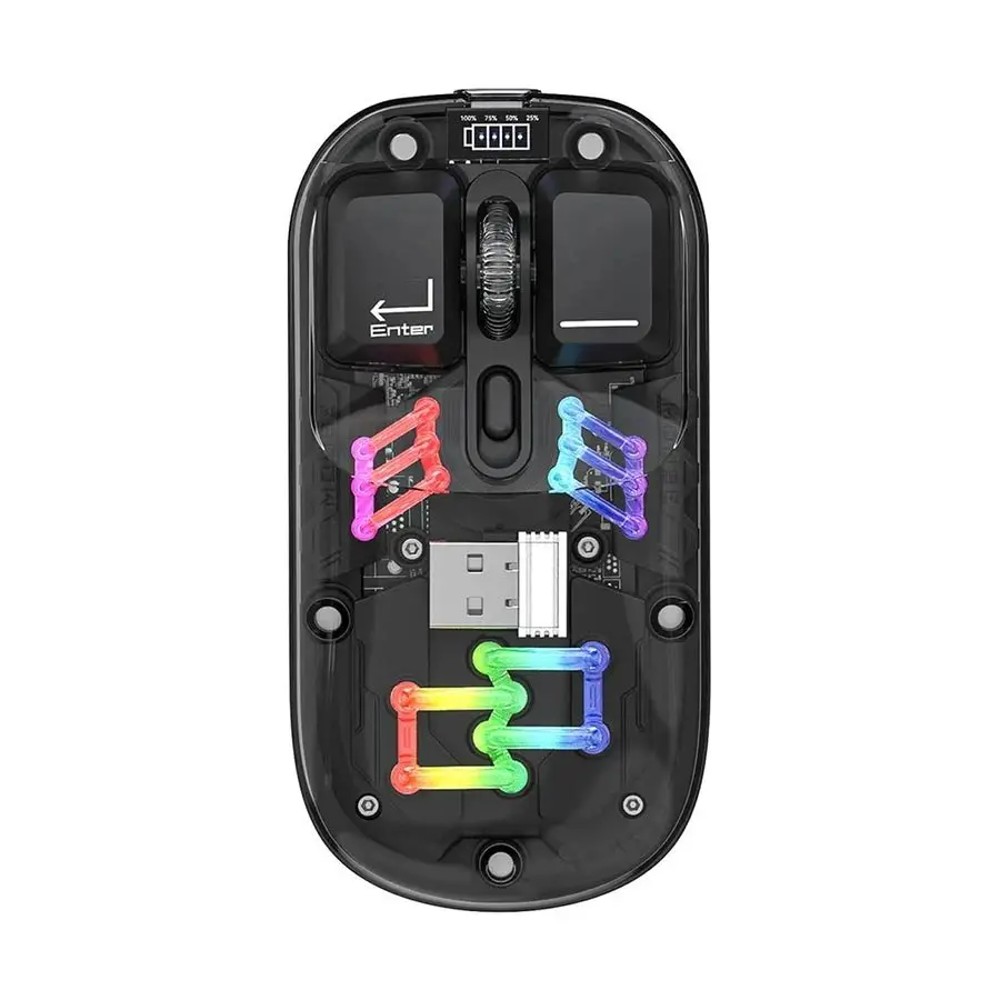 PC Power OBSIDIAN PGM-P7 Rechargeable Bluetooth & Wireless Mouse