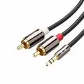 UGREEN 10590 3.5mm Male to 2RCA Male 3m Audio Cable-BK