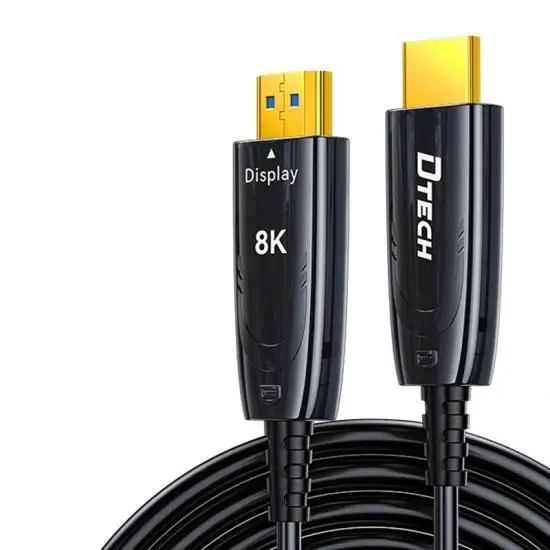 DTECH DT-HOF8001 HDMI (V2.1) Optic Fiber 8K Cable 1Meters
