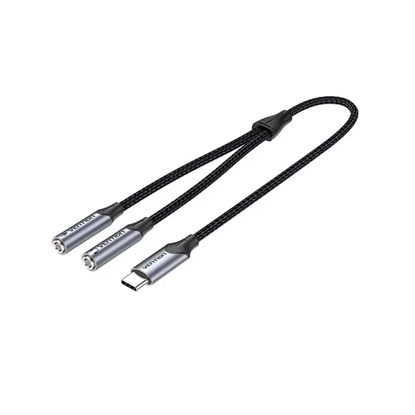 VENTION BGPHY USB-C Male to TRS Audio & Mic Jack Converter