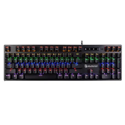 A4TECH Bloody B760 USB Full Light Strike Neon Backlit Gaming Keyboard Gray 