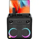 Ikarao Xtreme Break X2 All in One Karaoke Portable Bluetooth Speaker With Built-In 10 Inch Tablet And Wireless Microphone