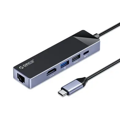 ORICO 8 DM-5R-BK Type C 5 In 1 Multifunctional Docking Station