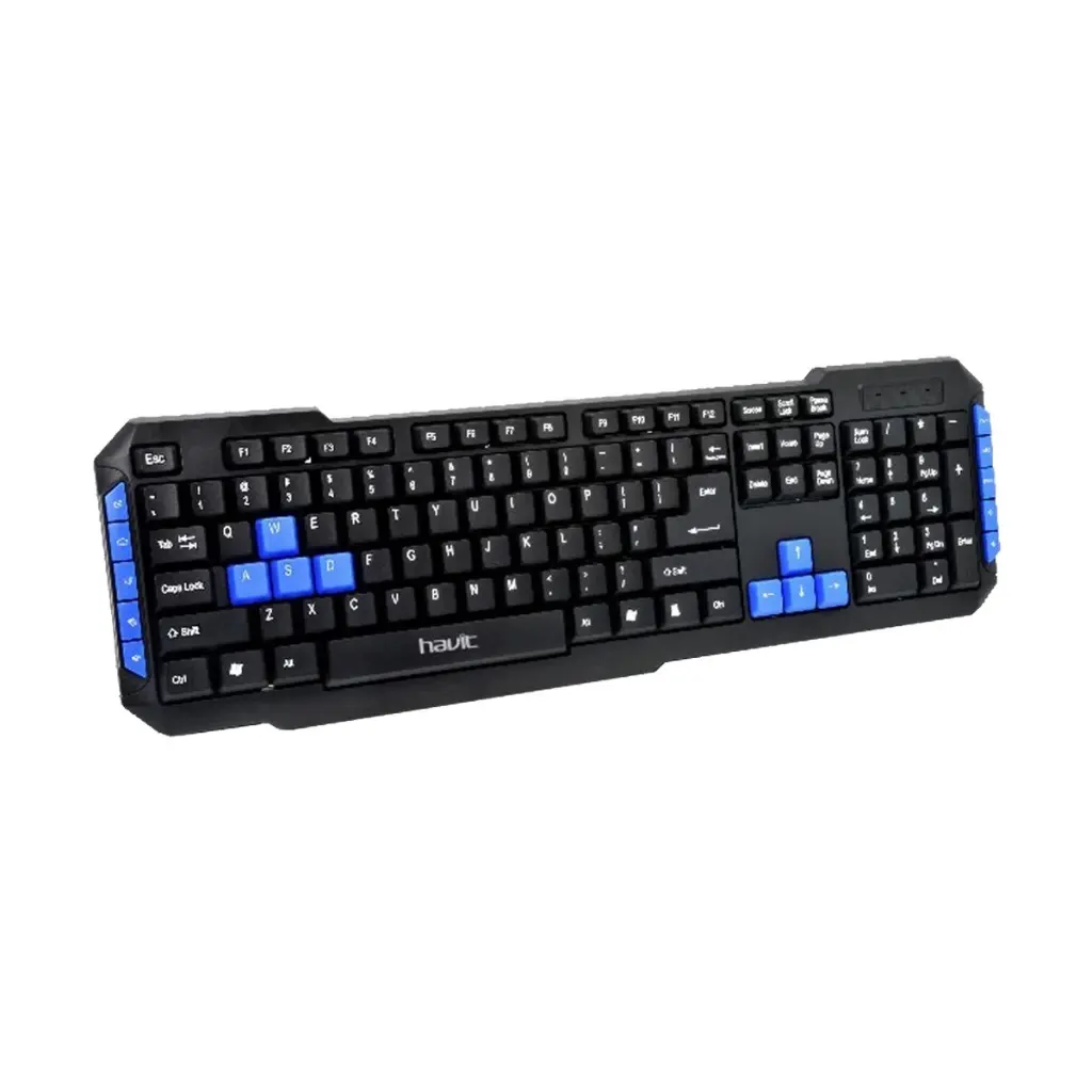 HAVIT KB327 Black USB Multimedia Keyboard with Bangla