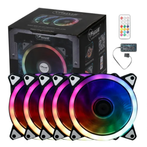 HXHF HF-200 RGB 5 IN 1 120MM CASE COOLING FAN PACK