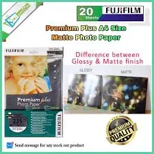 [0008269] Fujifilm Matte Premium Plus Photo Paper A4 Size 20 Sheets