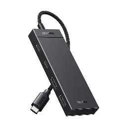 UGREEN CM806 (35583) Type-C Male to Dual USB & Dual Type-C Female Black Hub
