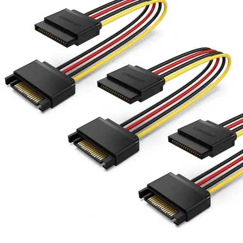 UGreen 50718 SATA 15P Male to Female Extension Cable 0.2M