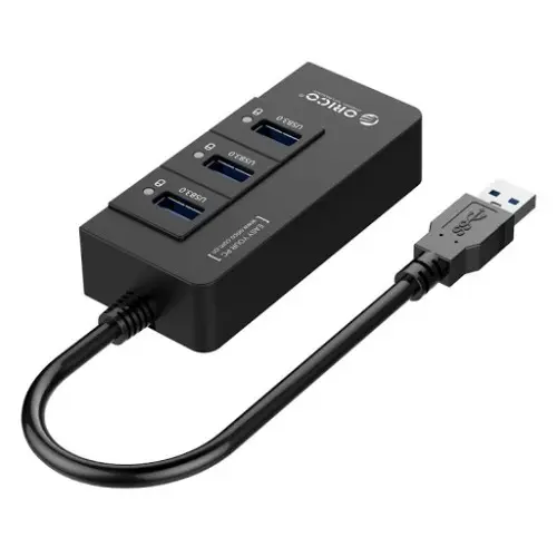 [0008861] ORICO HR01-U3-V1-BK USB 3.0 Hub with Gigabit Lan Port