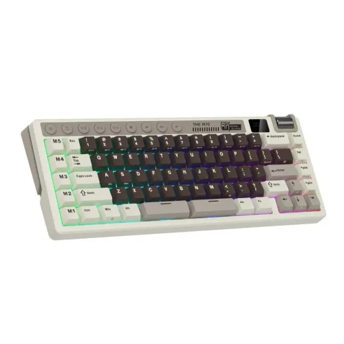 [0008851] ROYAL KLUDGE RK M70 Tri-Mode Hot-Swappable Wireless Mechanical Gaming Keyboard