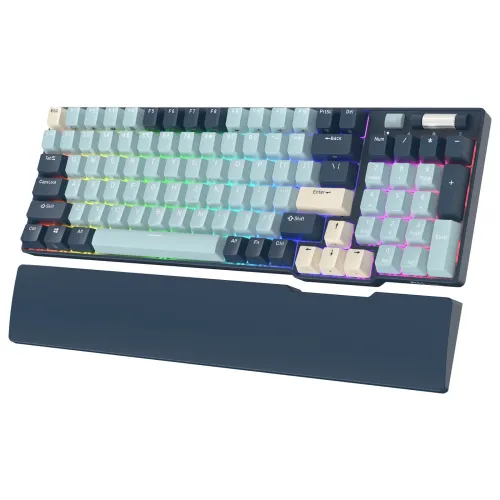 [0008856] Royal Kludge RK96 RGB Hot-Swappable Tri-Mode Brown Switch Wireless Mechanical Keyboard