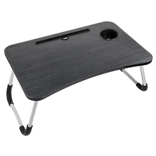 Alluminium Foldable Laptop Table with Cup Holder & IPad Slot 