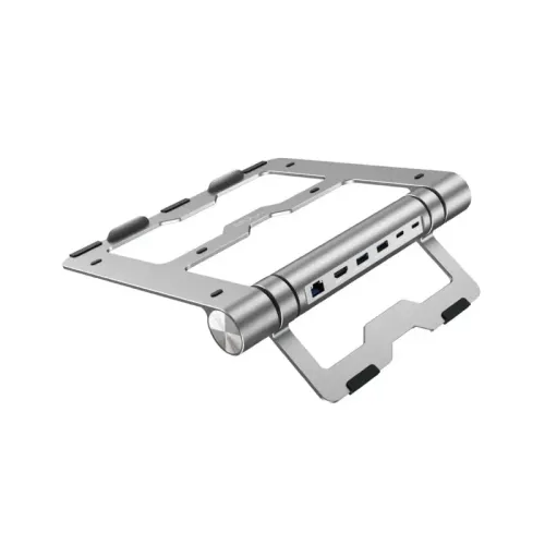 Vyvylabs Wisdom Series VHW06-GY Laptop Stand 6-in-1 Multifunctional HUB Docking Station 
