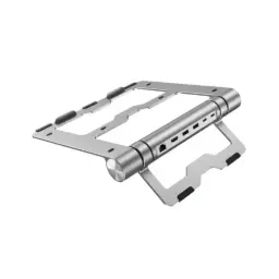 Vyvylabs Wisdom Series VHW06-GY Laptop Stand 6-in-1 Multifunctional HUB Docking Station 