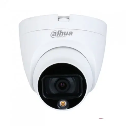 Dahua 2MP Full Time Color Dome HDCVI Camera 20 MTR IR Distance, Lens 2.8 MM (Plastic)#DH-HAC-HDW1209CLQP-LED-S2