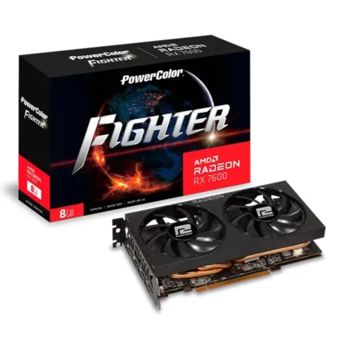 [0008925] PowerColor Fighter AMD Radeon RX 7600 8GB GDDR6 Graphics Card