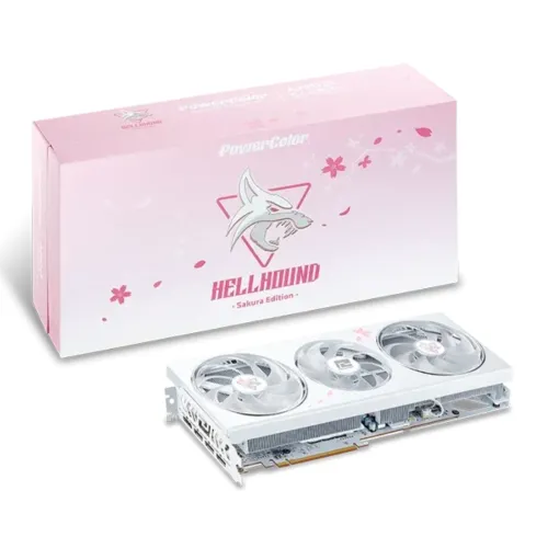 [0009199] PowerColor Hellhound Sakura AMD Radeon RX 7800 XT 16GB GDDR6 Limited Edition Graphics Card