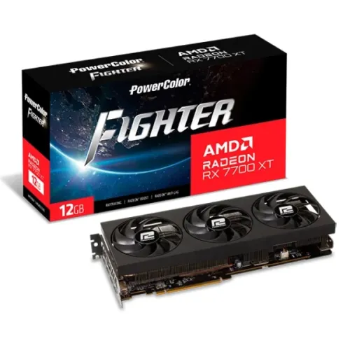 [0008934] PowerColor Fighter AMD Radeon RX 7700 XT 12GB GDDR6 Graphics Card