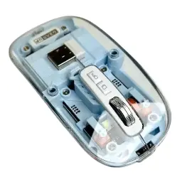 GearUP WM30 Transparent Crystal Magnetic Bluetooth & Wireless Rechargeable Mouse 
