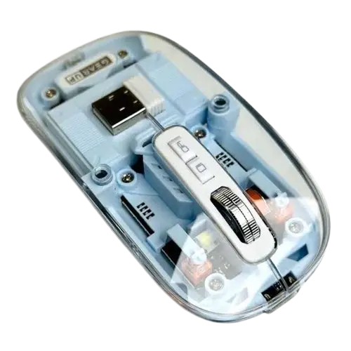 [02792] GearUP WM30 Transparent Crystal Magnetic Bluetooth & Wireless Rechargeable Mouse 