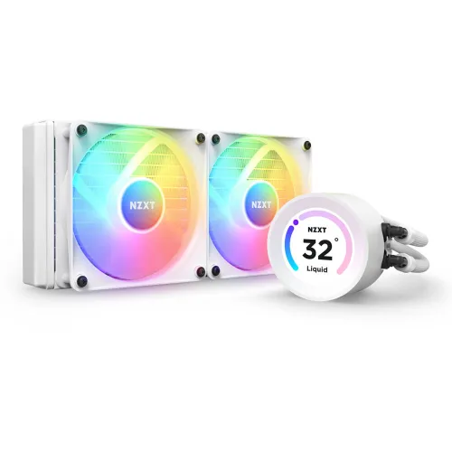 [0009186] NZXT Kraken Elite 240 RGB 240mm AIO Liquid CPU Cooler White with LCD Display 