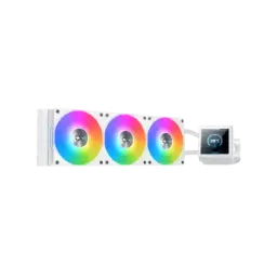 Xigmatek Connect 360 Arctic 360mm ARGB Liquid CPU Cooler White with Digital Display 