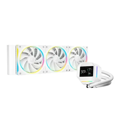 [09393] Deepcool LM360 WH ARGB 360mm Liquid CPU Cooler With Display 