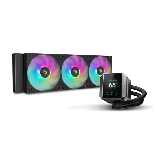[09404] DeepCool MYSTIQUE 360 ARGB 360mm Liquid CPU Cooler with LCD Screen 