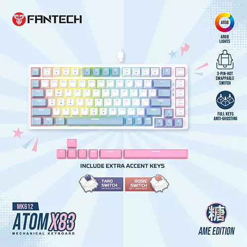 Fantech MK612 ATOM X83 Taro Switch Gaming Mechanical Keyboard 