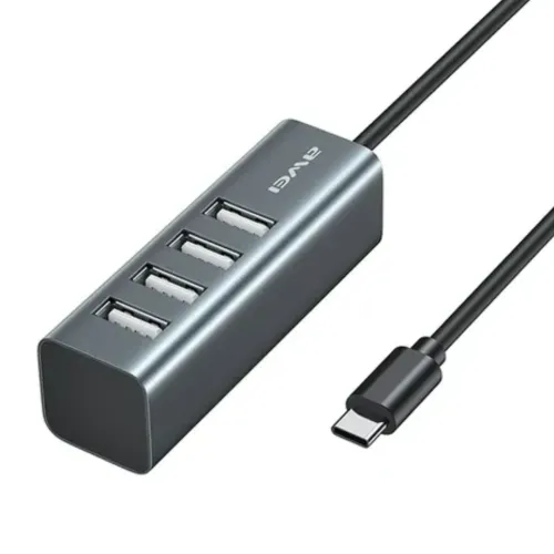Awei CL-122T 4 Port Type C USB 2.0 Hub (4*USB TA 2.0) Black