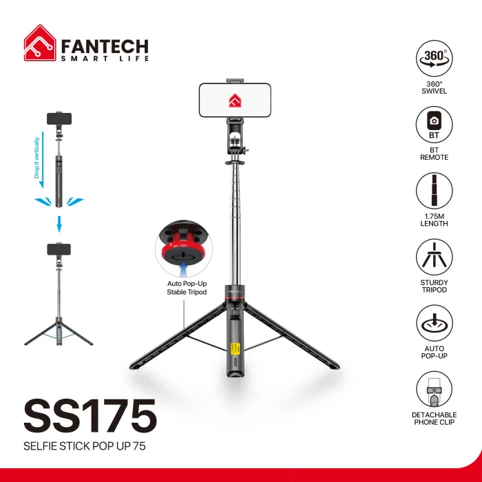 FANTECH SS175 Selfie Stick Live Bluetooth Tripod 