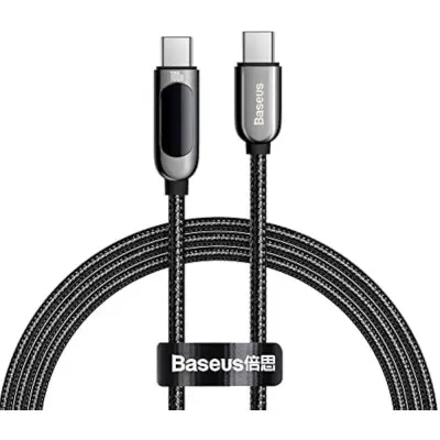 [09588] Baseus CB000028 Minimalist Series (TC to TC) Fast Charging Data Cable Black (100W/1M)