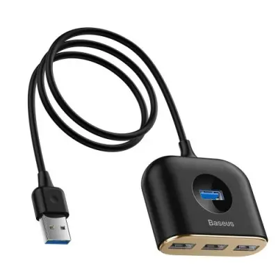[09627] Baseus CAHUB-AY01 Square Round 4 in 1 Type A USB Hub Adapter