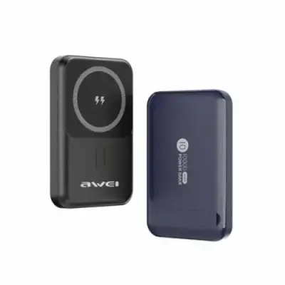 [09630] Awei P139K 10000mah Fast Charging Wireless Magnetic Power Bank Black (22.5W)