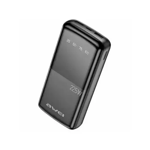 Awei P13K 20000mah Fast Charging Digital Display Power Bank Black (22.5W)