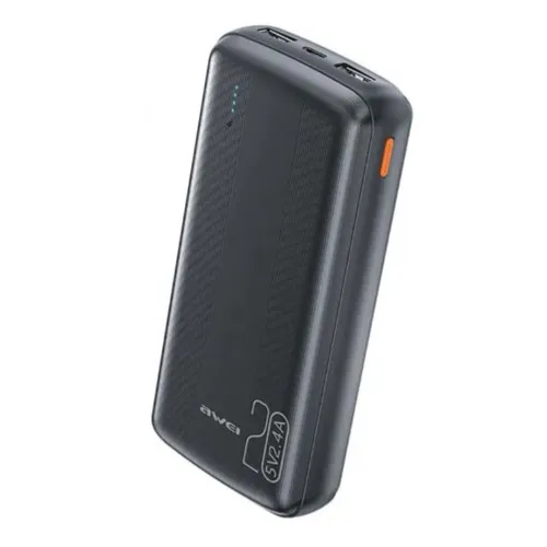 [09641] Awei P19K 20000mah Fast Charging Power Bank Black (10W)