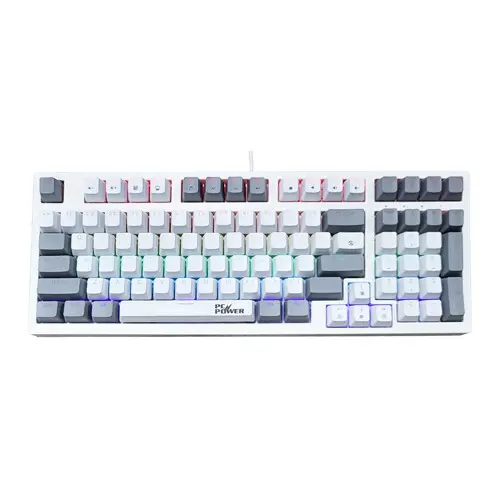 [0000689] PC POWER K98 RGB HOT-Swappable Wired Gaming Mechanical Keyboard Blue Switch - (WH)