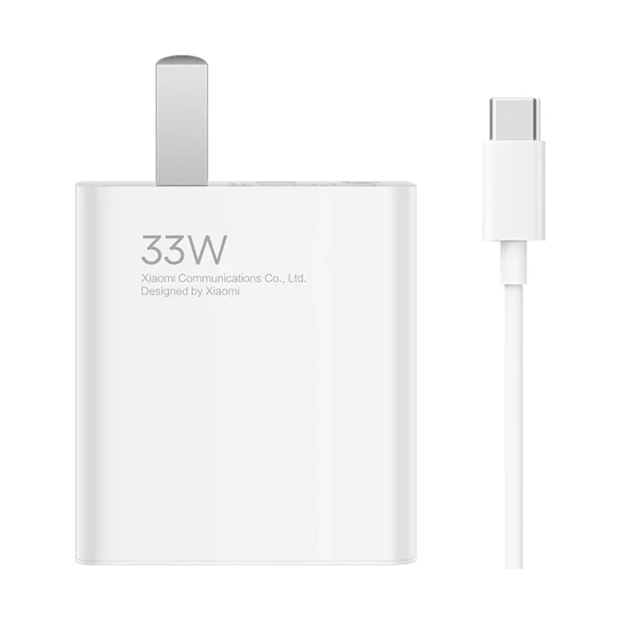Xiaomi 33W US White USB Charger / Charging Adapter with USB to USB-C White Charging Cable #MDY-11-EX 