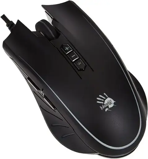 [0000090] A4TECH Bloody Q8181S Neon X Glide Gaming Mouse & Mouse Pad Black